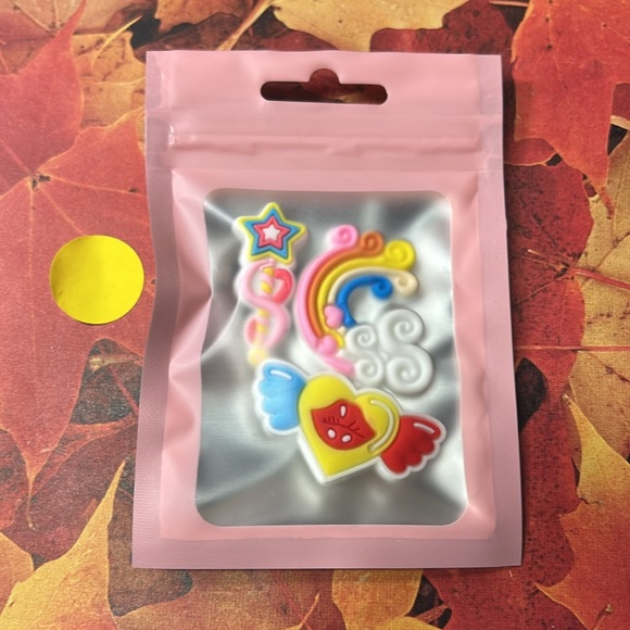 5for$10 Cute Rainbow, Heart, Magic Wand Croc Charms Croc Shoe Accessories NWOT - Picture 3 of 4